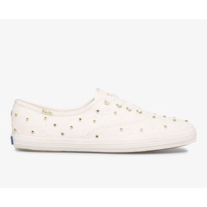Kate Spade White Lace Bedazzled Keds - Size 10